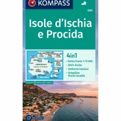 KOMPASS WANDERKARTE 680 ISOLE D' ISCHIA E PROCIDA 1:15.000^ Wanderkarten Und Winterkarten|Wanderkarten Und Winterkarten
