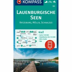Wanderkarten Und Winterkarten|Wanderkarten Und Winterkarten*KOMPASS WANDERKARTE 721 LAUENBURGISCHE SEEN, RATZEBURG