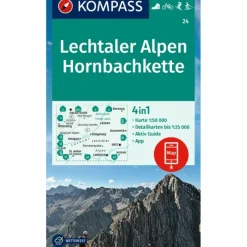 Wanderkarten Und Winterkarten|Wanderkarten Und Winterkarten*KOMPASS WANDERKARTE 24 LECHTALER ALPEN, HORNBACHKETTE