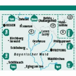 Wanderkarten Und Winterkarten|Wanderkarten Und Winterkarten*KOMPASS WANDERKARTE 196 MITTLERER BAYERISCHER WALD 1:50.000