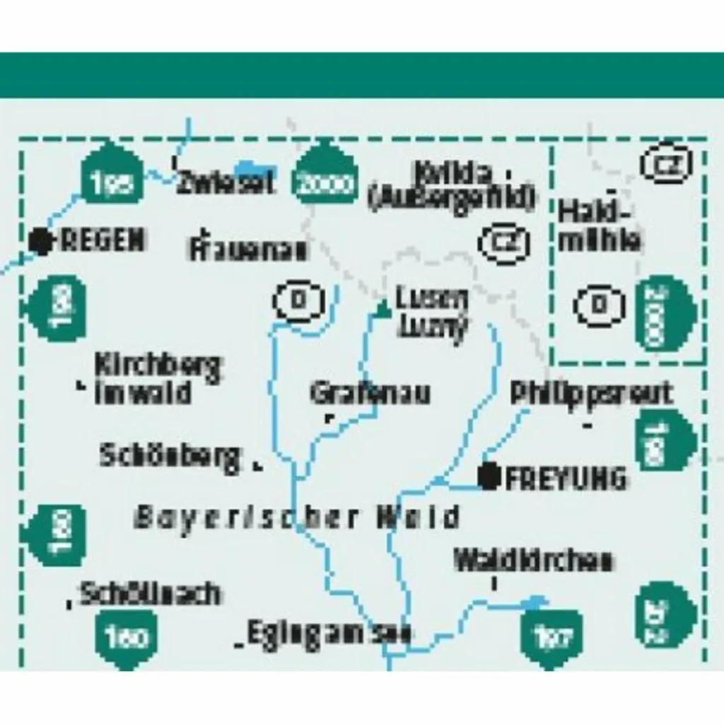 Wanderkarten Und Winterkarten|Wanderkarten Und Winterkarten*KOMPASS WANDERKARTE 196 MITTLERER BAYERISCHER WALD 1:50.000