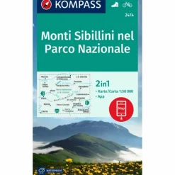 Wanderkarten Und Winterkarten|Wanderkarten Und Winterkarten*KOMPASS WANDERKARTE 2474 MONTI SIBILLINI NEL PARCO NAZIONALE