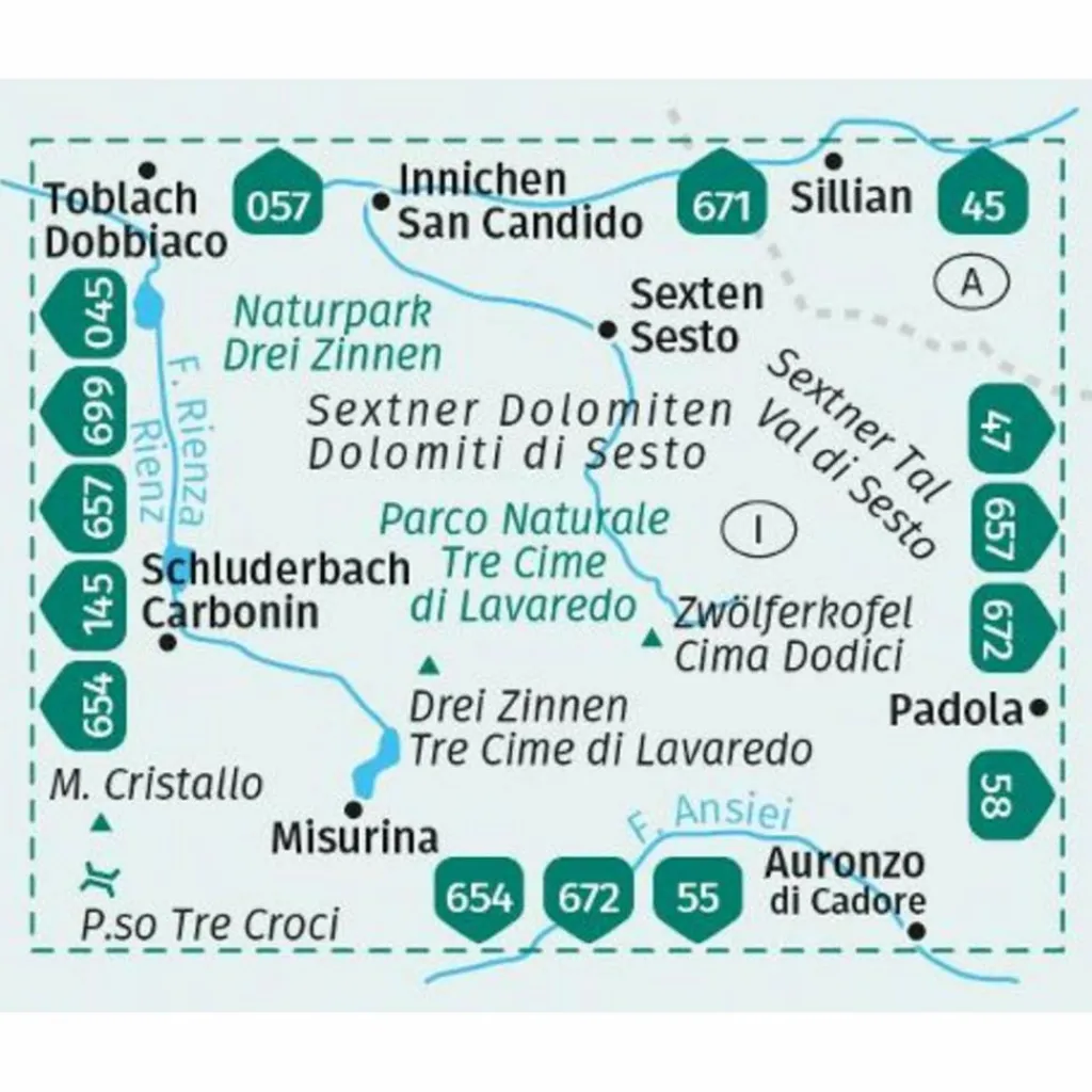 Wanderkarten Und Winterkarten|Wanderkarten Und Winterkarten*KOMPASS WANDERKARTE 047 NATURPARK DREI ZINNEN