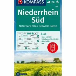 KOMPASS WANDERKARTE 755 NIEDERRHEIN SÜD^ Wanderkarten Und Winterkarten|Wanderkarten Und Winterkarten
