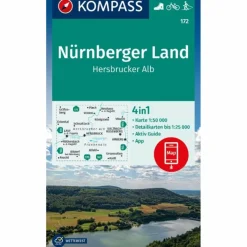 Wanderkarten Und Winterkarten|Wanderkarten Und Winterkarten*KOMPASS WANDERKARTE 172 NÜRNBERGER LAND, HERSBRUCKER ALB
