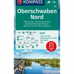 KOMPASS WANDERKARTE 782 OBERSCHWABEN NORD 1:50.000^ Wanderkarten Und Winterkarten|Wanderkarten Und Winterkarten