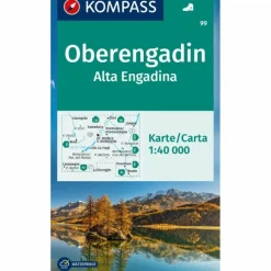 Wanderkarten Und Winterkarten|Wanderkarten Und Winterkarten*KOMPASS WANDERKARTE 99 OBERENGADIN / ALTA ENGADINA 1:40.000