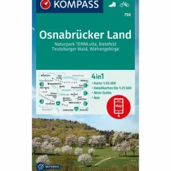 KOMPASS WANDERKARTE 750 OSNABRÜCKER LAND^ Wanderkarten Und Winterkarten|Wanderkarten Und Winterkarten