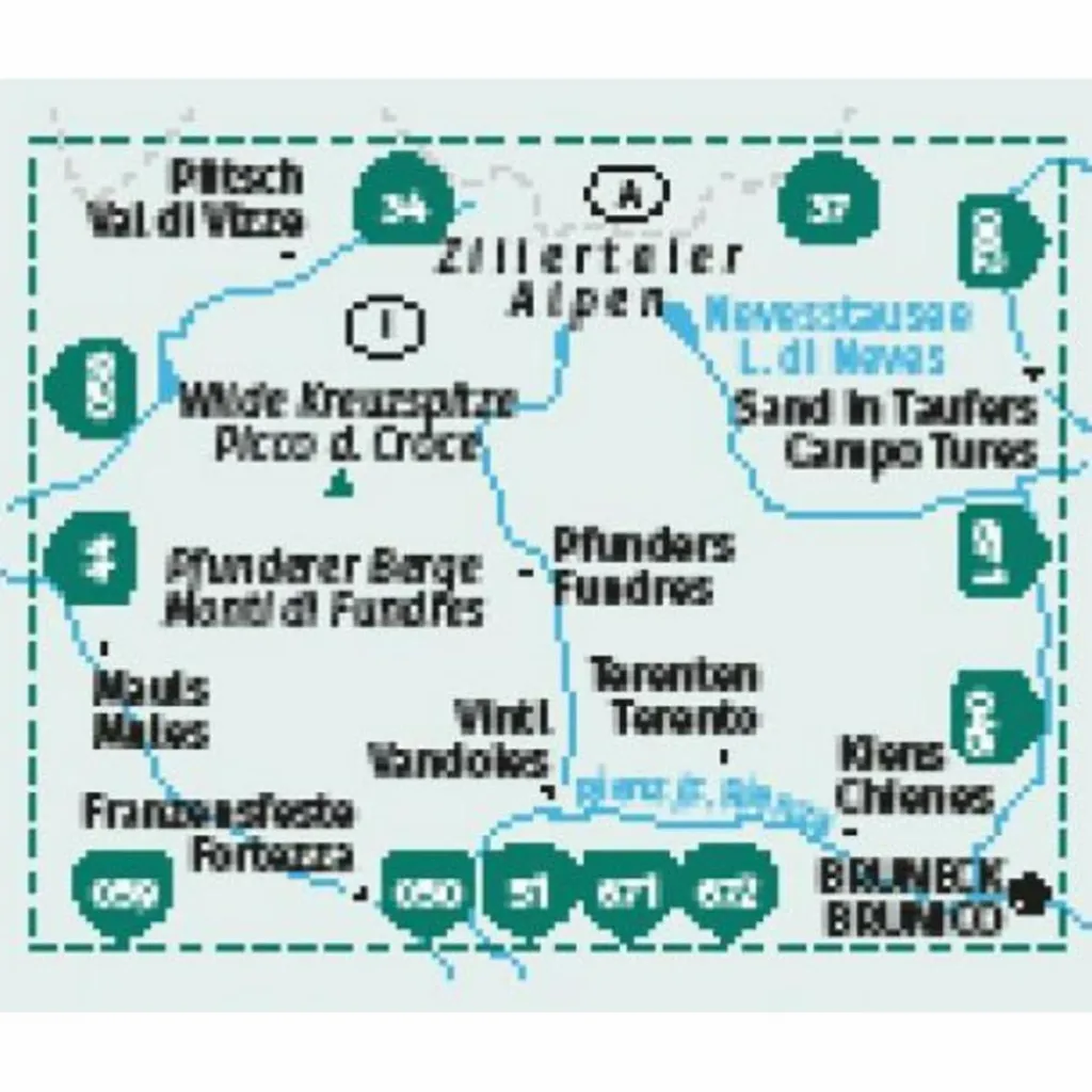 KOMPASS WANDERKARTE 081 PFUNDERER BERGE 1:25.000^ Wanderkarten Und Winterkarten|Wanderkarten Und Winterkarten