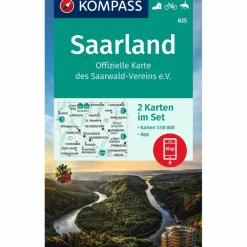 KOMPASS WANDERKARTE 825 SAARLAND^ Wanderkarten Und Winterkarten|Wanderkarten Und Winterkarten