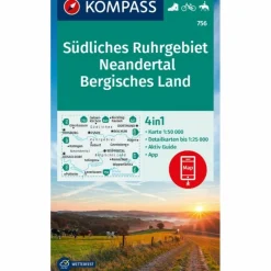 Wanderkarten Und Winterkarten|Wanderkarten Und Winterkarten*KOMPASS WANDERKARTE 756 SÜDLICHES RUHRGEBIET, NEANDERTAL