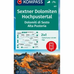 KOMPASS WANDERKARTE 657 SEXTNER DOLOMITEN, HOCHPUSTERTAL^ Wanderkarten Und Winterkarten|Wanderkarten Und Winterkarten