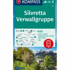 KOMPASS WANDERKARTE 41 SILVRETTA, VERWALLGRUPPE 1:50.000^ Wanderkarten Und Winterkarten|Wanderkarten Und Winterkarten