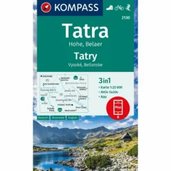 KOMPASS WANDERKARTE 2130 TATRA HOHE, BELAER^ Wanderkarten Und Winterkarten|Wanderkarten Und Winterkarten