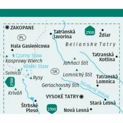KOMPASS WANDERKARTE 2130 TATRA HOHE, BELAER^ Wanderkarten Und Winterkarten|Wanderkarten Und Winterkarten
