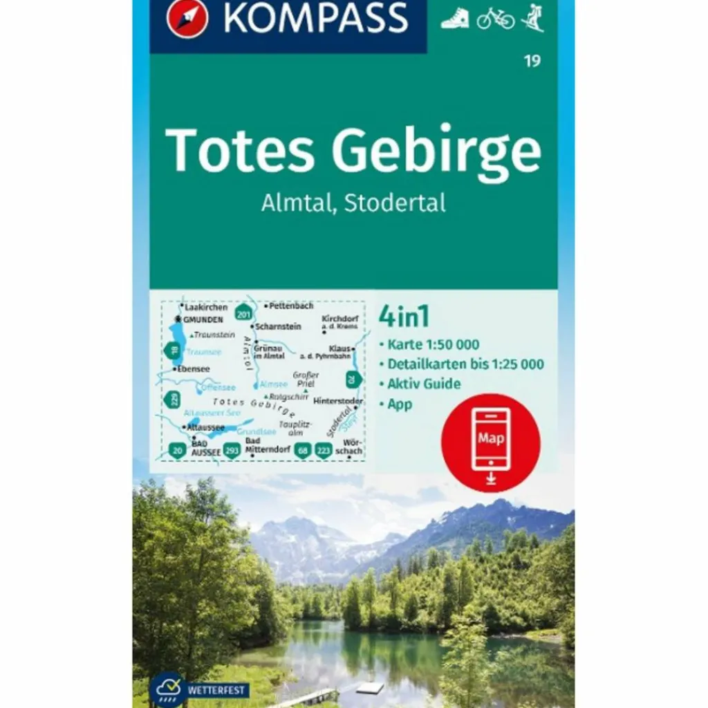 Wanderkarten Und Winterkarten|Wanderkarten Und Winterkarten*KOMPASS WANDERKARTE 19 TOTES GEBIRGE, ALMTAL, STODERTAL