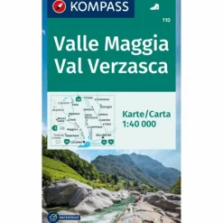 Wanderkarten Und Winterkarten|Wanderkarten Und Winterkarten*KOMPASS WANDERKARTE 110 VALLE MAGGIA, VAL VERZASCA 1:40.000