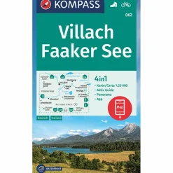 KOMPASS WANDERKARTE 062 VILLACH, FAAKER SEE 1:25000^ Wanderkarten Und Winterkarten|Wanderkarten Und Winterkarten
