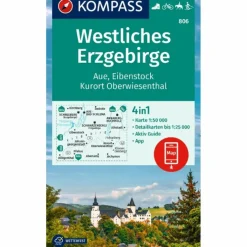 KOMPASS WANDERKARTE 806 WESTLICHES ERZGEBIRGE, AUE^ Wanderkarten Und Winterkarten|Wanderkarten Und Winterkarten