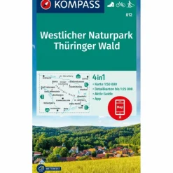 Wanderkarten Und Winterkarten|Wanderkarten Und Winterkarten*KOMPASS WANDERKARTE 812 WESTLICHER NATURPARK THÜRINGER WALD
