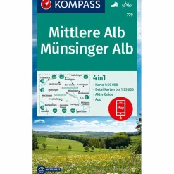 Wanderkarten Und Winterkarten|Wanderkarten Und Winterkarten*KOMPASS WANDERKARTE MITTLERE ALB, MÜNSINGER ALB 1:50 000