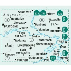 Wanderkarten Und Winterkarten|Wanderkarten Und Winterkarten*KOMPASS WANDERKARTEN-SET 2202 LUXEMBURG (2 KARTEN) 1:50.000
