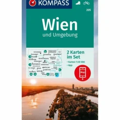 Wanderkarten Und Winterkarten|Wanderkarten Und Winterkarten*KOMPASS WANDERKARTEN-SET 205 WIEN UND UMGEBUNG (2 KARTEN)