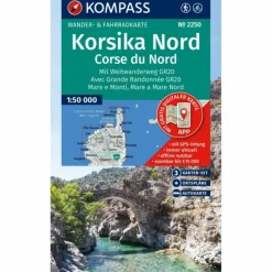 KOMPASS WANDERKARTEN-SET 2250 KORSIKA NORD - Wanderkarte^ Wanderkarten Und Winterkarten|Wanderkarten Und Winterkarten