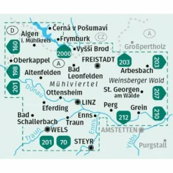 Wanderkarten Und Winterkarten|Wanderkarten Und Winterkarten*KOMPASS WANDERKARTEN-SET 202 LINZ UND UMGEBUNG, MÜHLVIERTEL