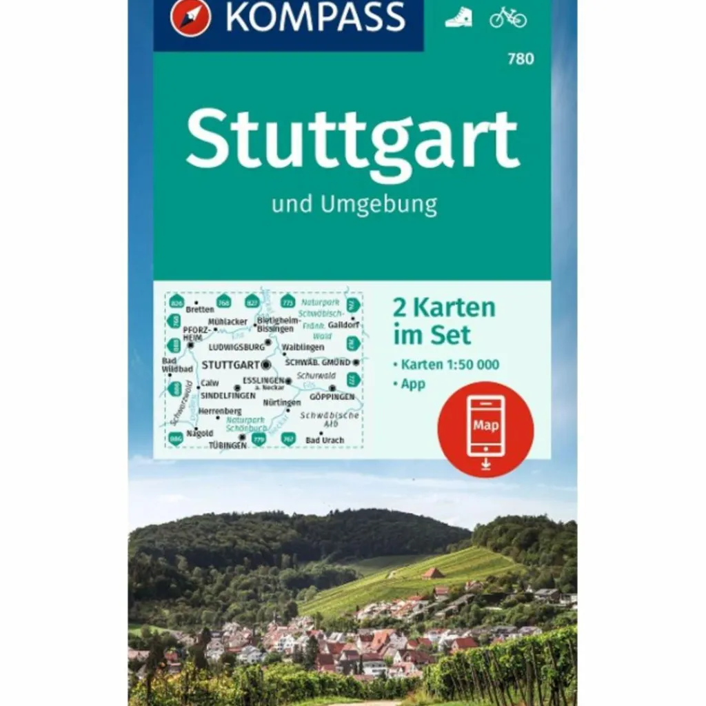 Wanderkarten Und Winterkarten|Wanderkarten Und Winterkarten*KOMPASS WANDERKARTEN-SET 780 STUTTGART UND UMGEBUNG