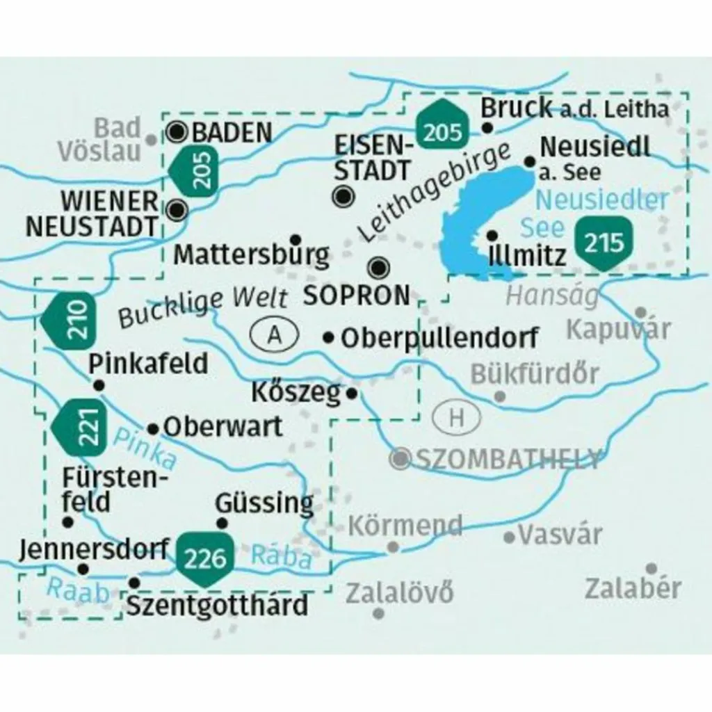 Wanderkarten Und Winterkarten|Wanderkarten Und Winterkarten*KOMPASS WANDERKARTEN-SET 227 BURGENLAND (2 KARTEN) 1:50.000