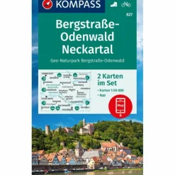 Wanderkarten Und Winterkarten|Wanderkarten Und Winterkarten*KOMPASS WANDERKARTEN-SET 827 BERGSTRAßE-ODENWALD, NECKARTAL
