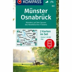 KOMPASS WANDERKARTEN-SET 863 MÜNSTER, OSNABRÜCK (2 KARTEN)^ Wanderkarten Und Winterkarten|Wanderkarten Und Winterkarten