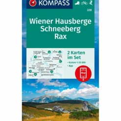 KOMPASS WANDERKARTEN-SET 228 WIENER HAUSBERGE, SCHNEEBERG^ Wanderkarten Und Winterkarten|Wanderkarten Und Winterkarten