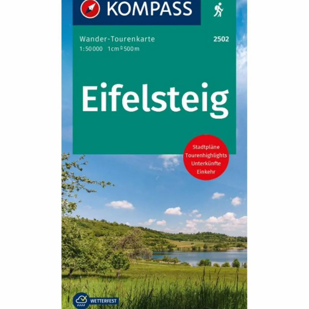 KOMPASS WANDER-TOURENKARTE EIFELSTEIG 1:50.000^ Wanderkarten Und Winterkarten|Wanderkarten Und Winterkarten
