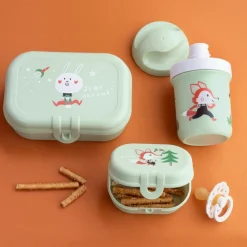 KOZIOL LUNCH BOX SET + WATER BOTTLE 200ML HOP ON TO GO SET OF 3 - Essensbox^ Campingtöpfe Und Campinggeschirr