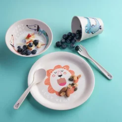 KOZIOL Campingtöpfe Und Campinggeschirr*PLATE + BOWL + CUP + CUTLERY SET VERY VERY AT HOME SET OF 4 - Campinggeschirr