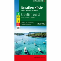 Straßenkarten|Straßenkarten*KROATIEN KÜSTE, STRAßEN- UND FREIZEITKARTE 1:200.000 - Straßenkarte