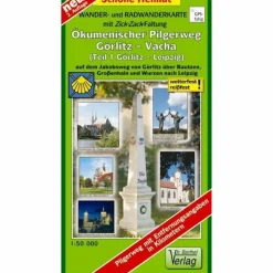 Fahrradkarten|Wanderkarten Und Winterkarten*ÖKUMENISCHER PILGERWEG GÖRLITZ-VACHA - Wanderkarte