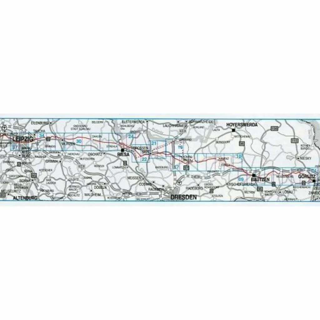 Fahrradkarten|Wanderkarten Und Winterkarten*ÖKUMENISCHER PILGERWEG GÖRLITZ-VACHA - Wanderkarte