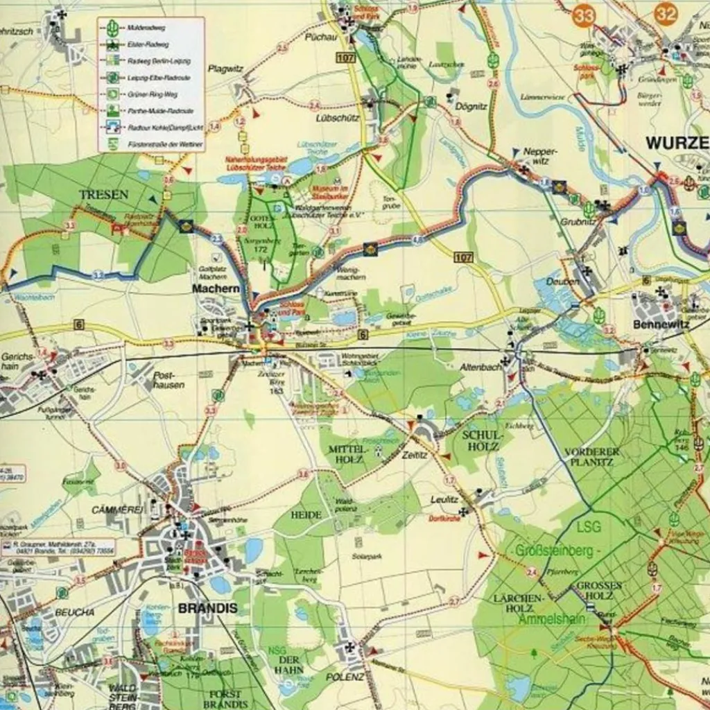 Fahrradkarten|Wanderkarten Und Winterkarten*ÖKUMENISCHER PILGERWEG GÖRLITZ-VACHA - Wanderkarte