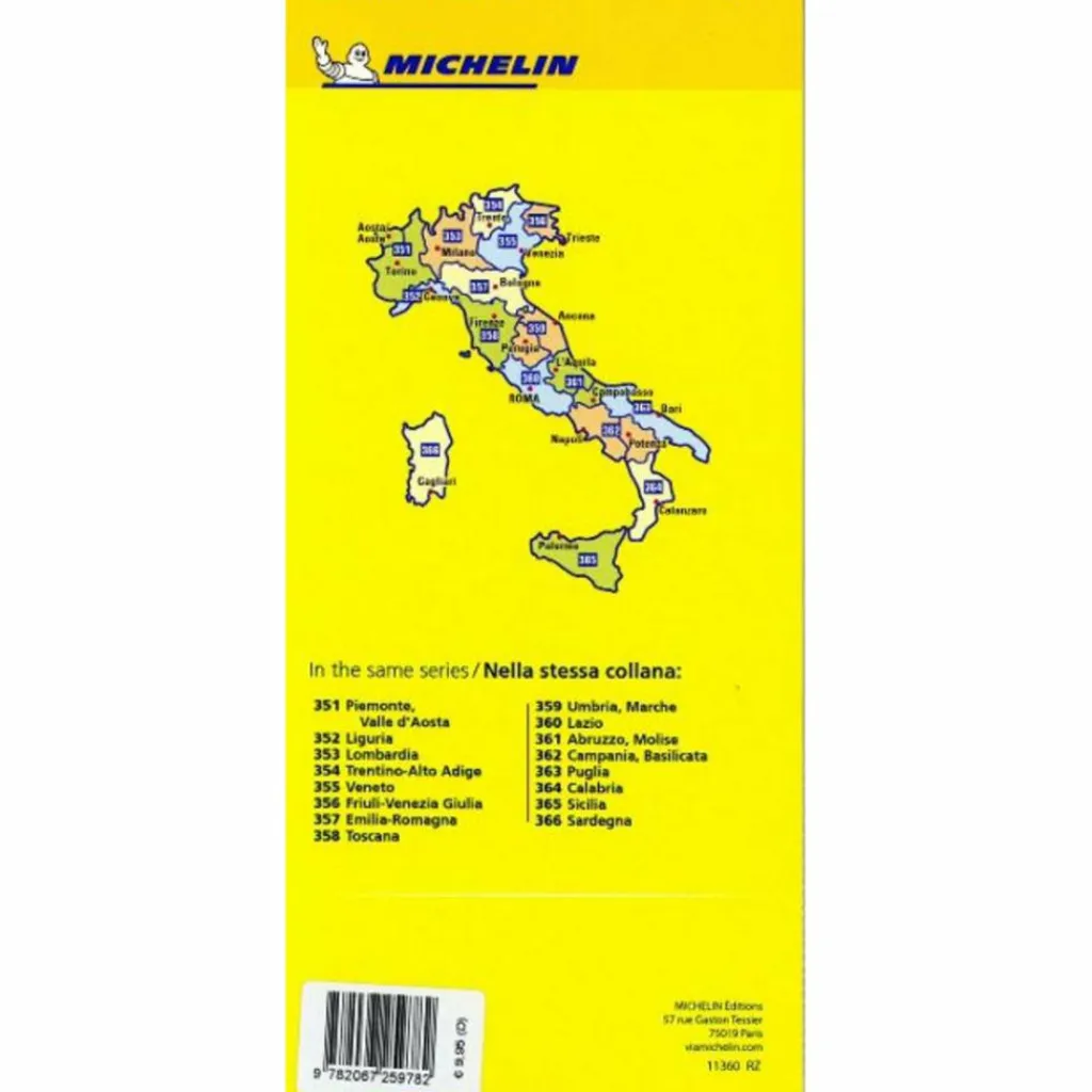 LAZIO - MICHELIN LOCAL MAP 360 - Straßenkarte^ Straßenkarten|Straßenkarten