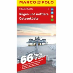 MARCO POLO FREIZEITKARTE 4 RÜGEN UND MITTLERE OSTSEEKÜSTE^ Straßenkarten|Straßenkarten