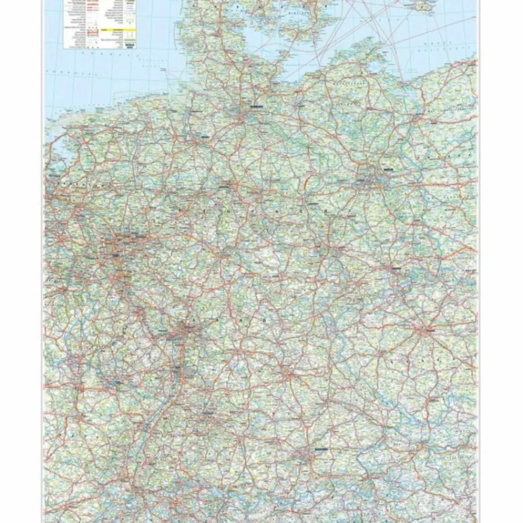 MARCO POLO GROßE DEUTSCHLANDKARTE MIT LÄNDERGRENZEN, PLANO - Wand Karte^ Wandkarten Und Poster