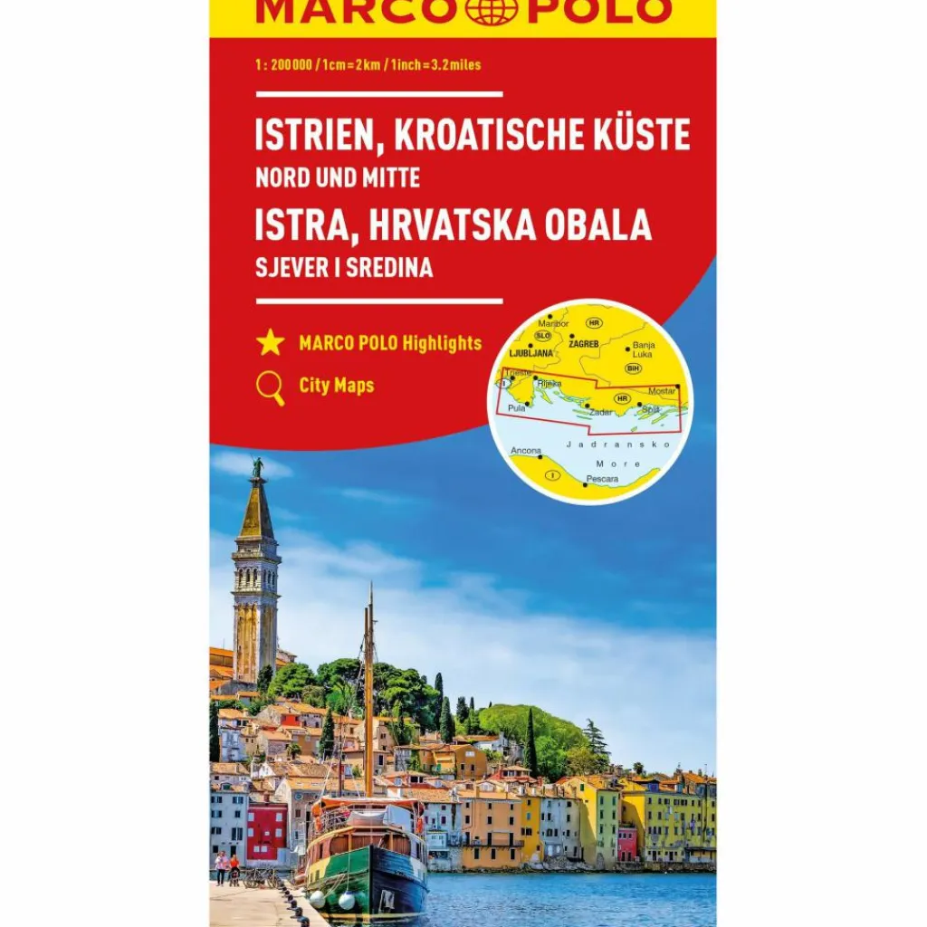 Straßenkarten|Straßenkarten*MARCO POLO KARTE ISTRIEN, KROATISCHE KÜSTE NORD UND MITTE