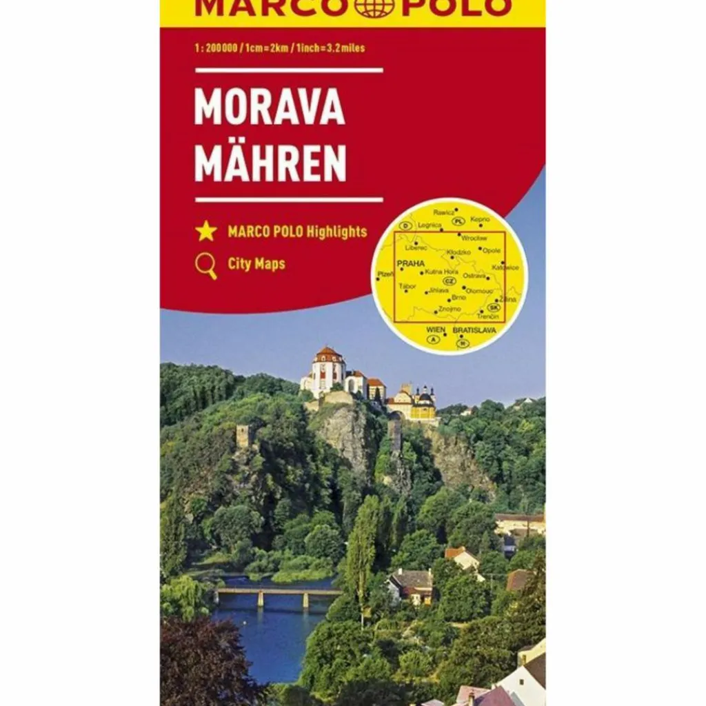 MARCO POLO KARTE TSCHECHIEN 02 MÄHREN 1: - Straßenkarte^ Straßenkarten|Straßenkarten
