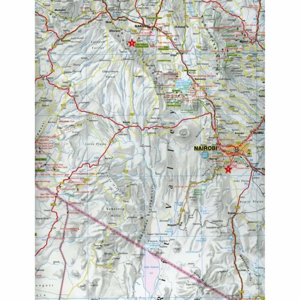 MARCO POLO LÄNDERKARTE KENIA 1:1 000 000 - Straßenkarte^ Straßenkarten|Straßenkarten