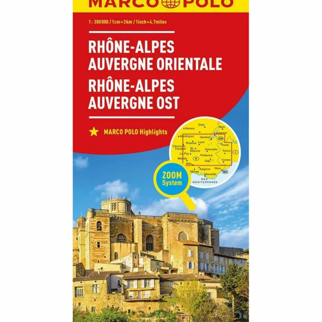 MARCO POLO REGIONALKARTE FRANKREICH: RHÔNE-ALPES, AUVERGNE^ Straßenkarten|Straßenkarten