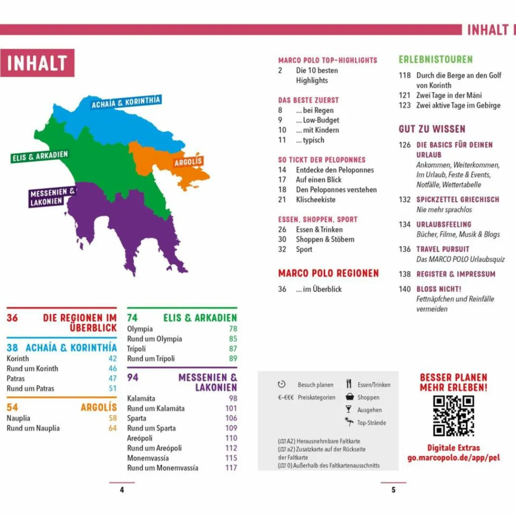 MARCO POLO REISEFÜHRER PELOPONNES^ Reiseführer Südosteuropa