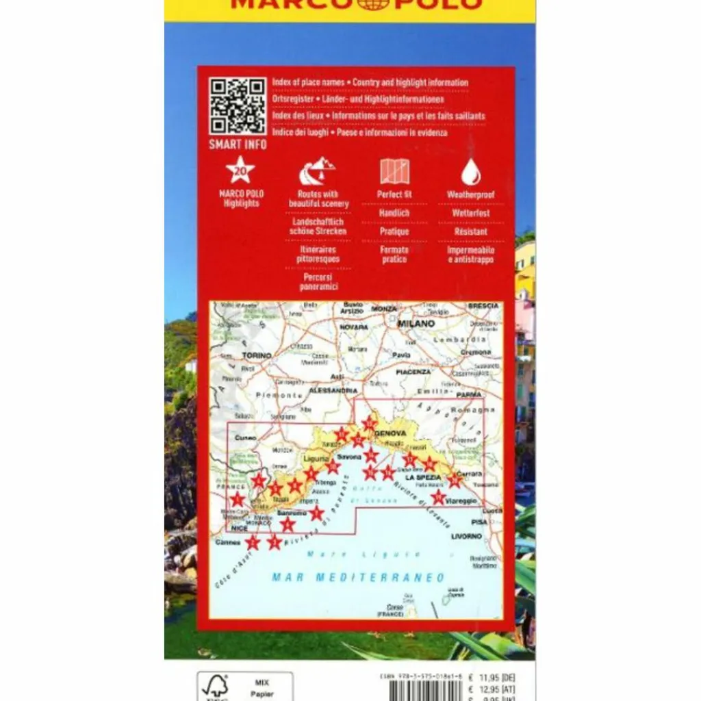 MARCO POLO REISEKARTE ITALIEN 05 LIGURIEN 1:150.000 - Straßenkarte^ Straßenkarten|Straßenkarten